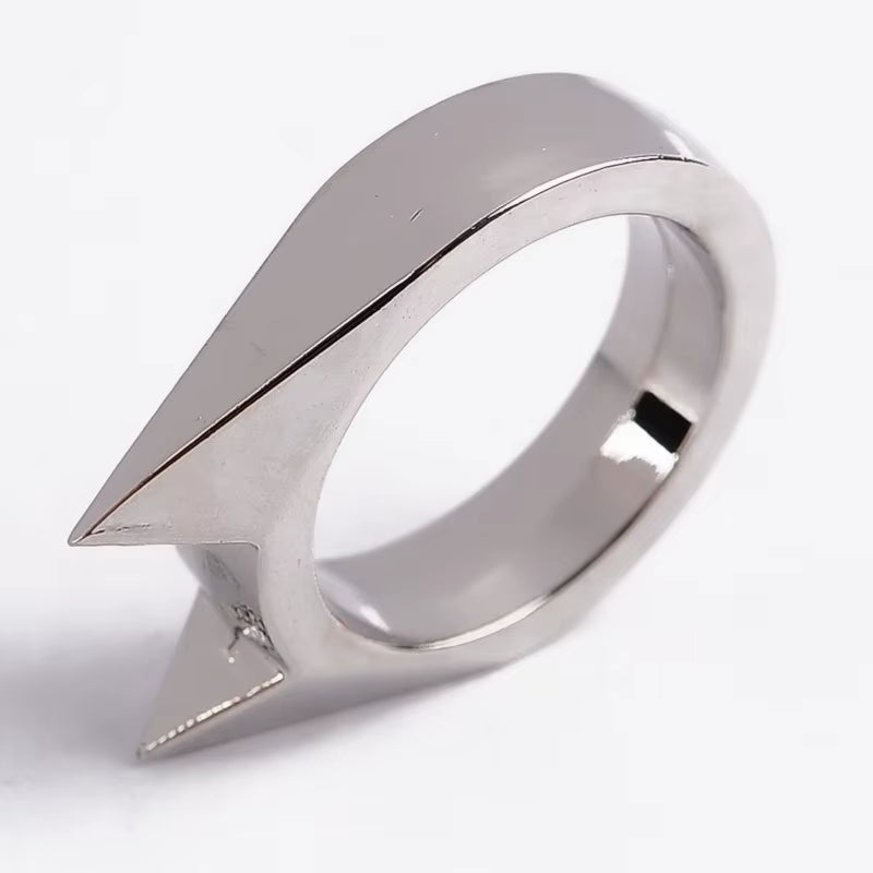 Self-Defense Rings - Unisex Window Breaker Rings, Safety Spike Rings, Small Anti-Wolf Rings, Punk-Style Zinc Alloy Jewelry 3Pcs