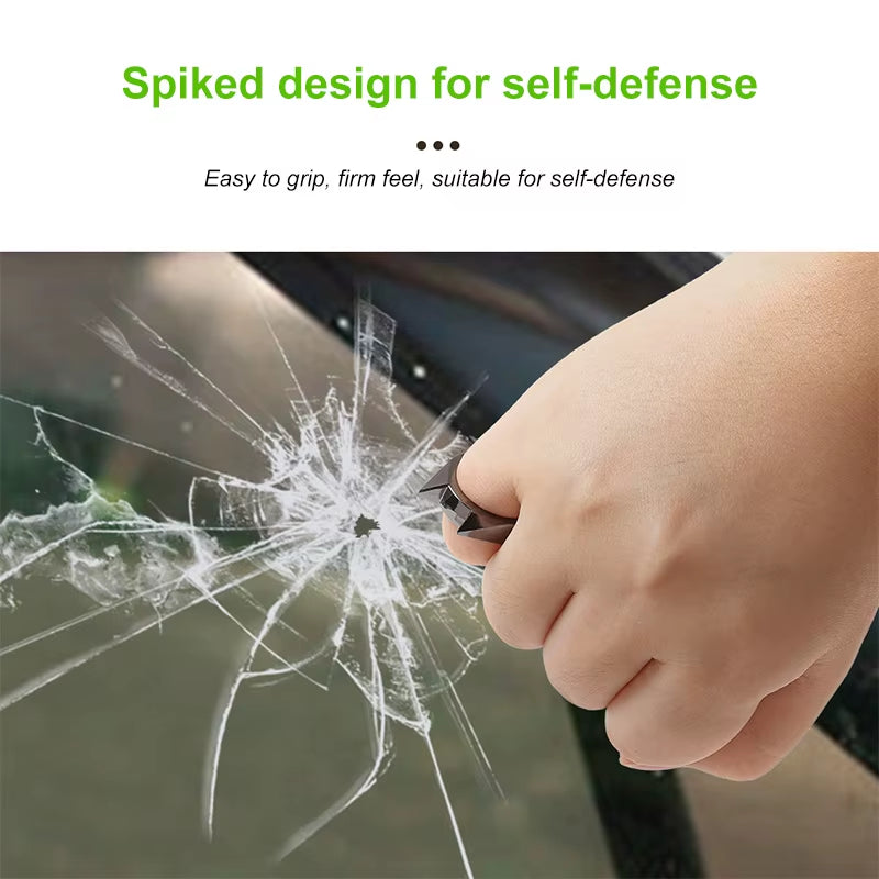 Self-Defense Rings - Unisex Window Breaker Rings, Safety Spike Rings, Small Anti-Wolf Rings, Punk-Style Zinc Alloy Jewelry 3Pcs