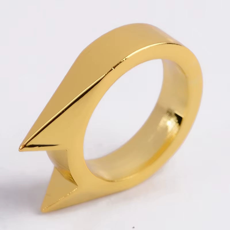Self-Defense Rings - Unisex Window Breaker Rings, Safety Spike Rings, Small Anti-Wolf Rings, Punk-Style Zinc Alloy Jewelry 3Pcs