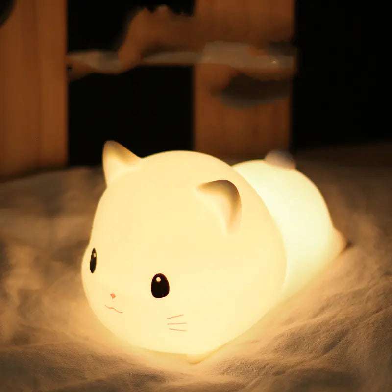 Touch Control Cat Silicone Night Light for Babies