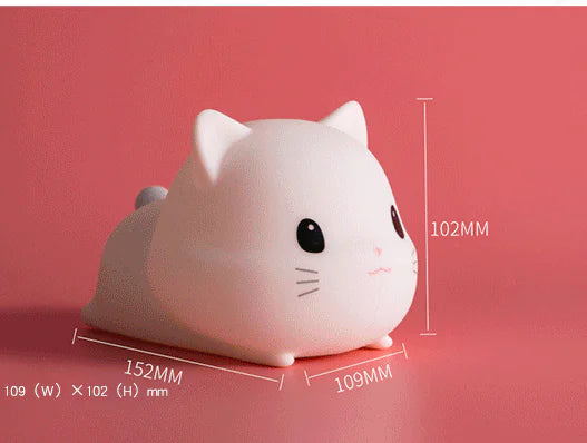 Touch Control Cat Silicone Night Light for Babies