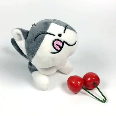 Plush Cat Keychain Doll for Girls (Cheese Cat Pendant)