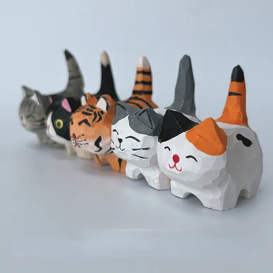 Mini Cat Figurine - Desktop Home Decor (1 Piece)